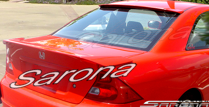 Custom Honda Civic Roof Wing  Coupe (2001 - 2005) - $299.00 (Manufacturer Sarona, Part #HD-005-RW)
